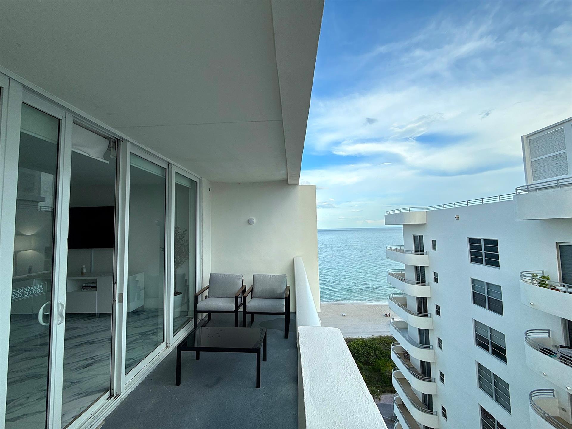 OceanFront balcony with a view toward the ocean